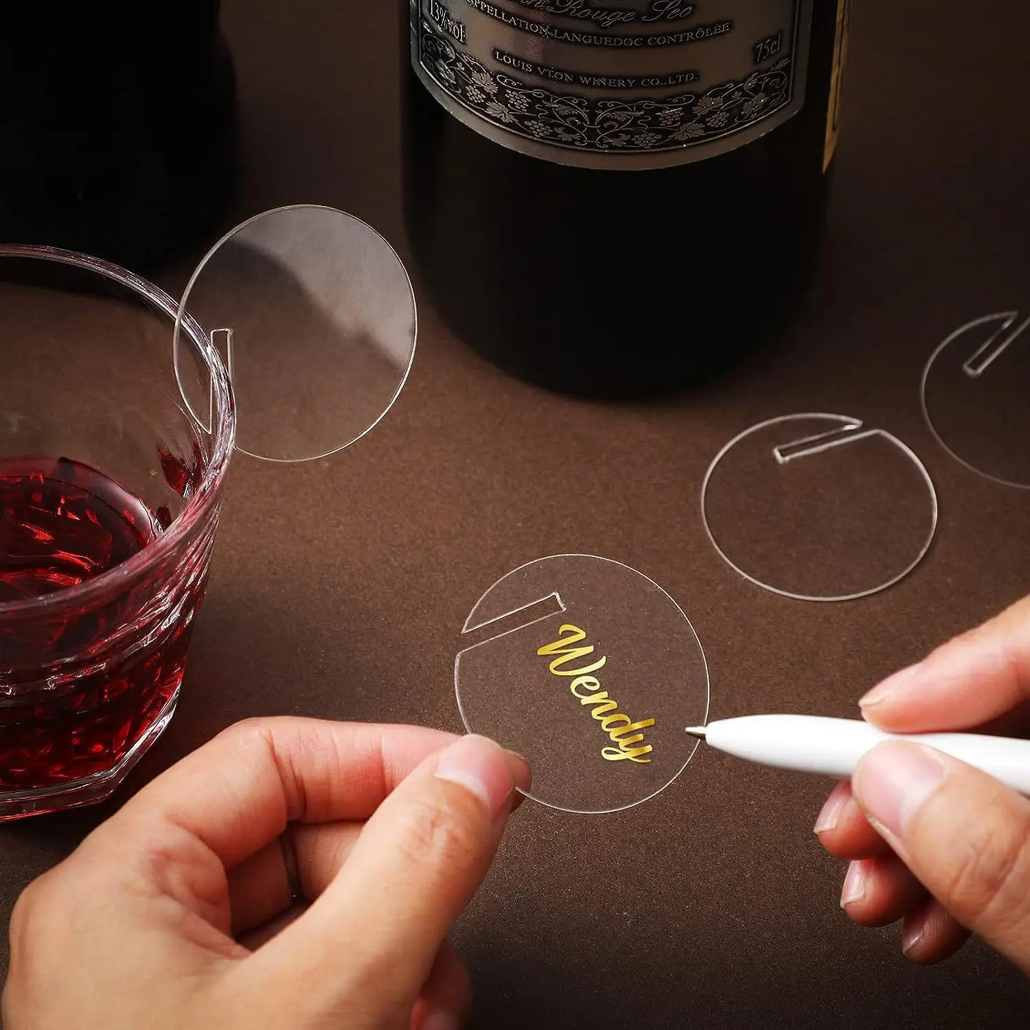 Cocktail Recipe Book - 30pcs Beverage labels Acrylic Rotundity DIY