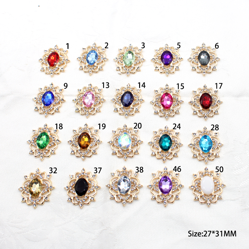 Cocktail Recipe Book - Shiny 27*31MM 10Pcs Oval Crystal Rhinestone