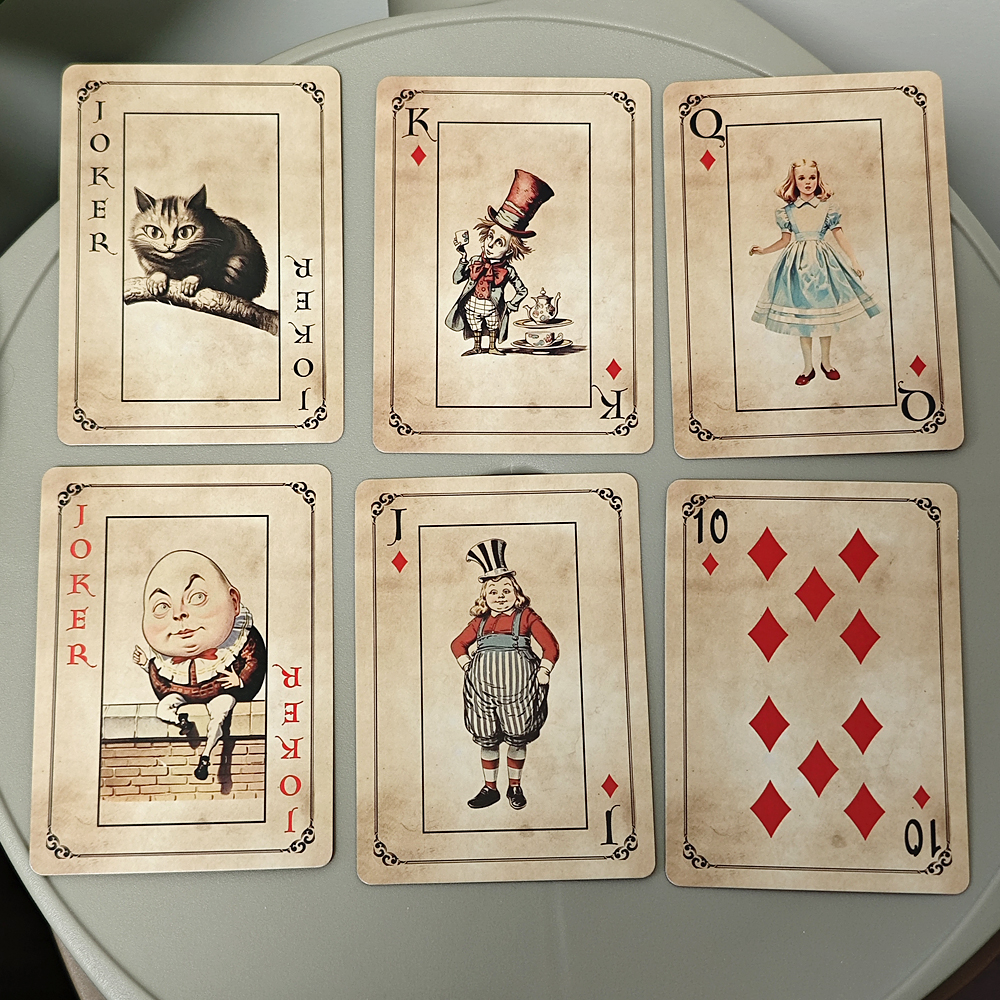Cocktail Recipe Book - 54 Pcs Alice Playing Cards 9*6.5cm,