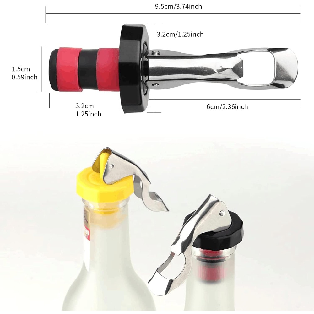 6 Pieces Reusable Silicone Win - Wine Preservation Pump recension och pris