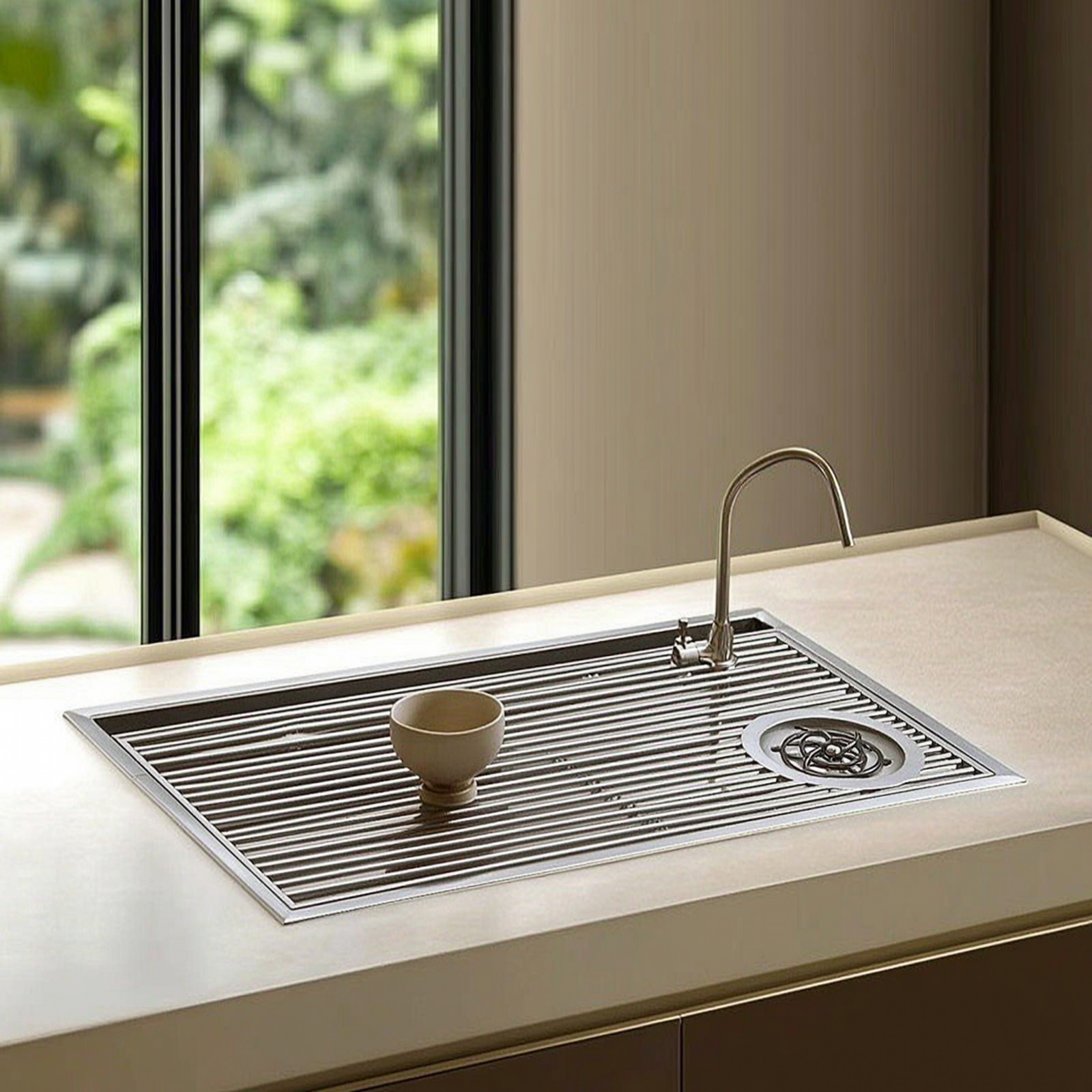 Modern Inset Tea Tray with Dra - Home Bar And Counter recension och pris