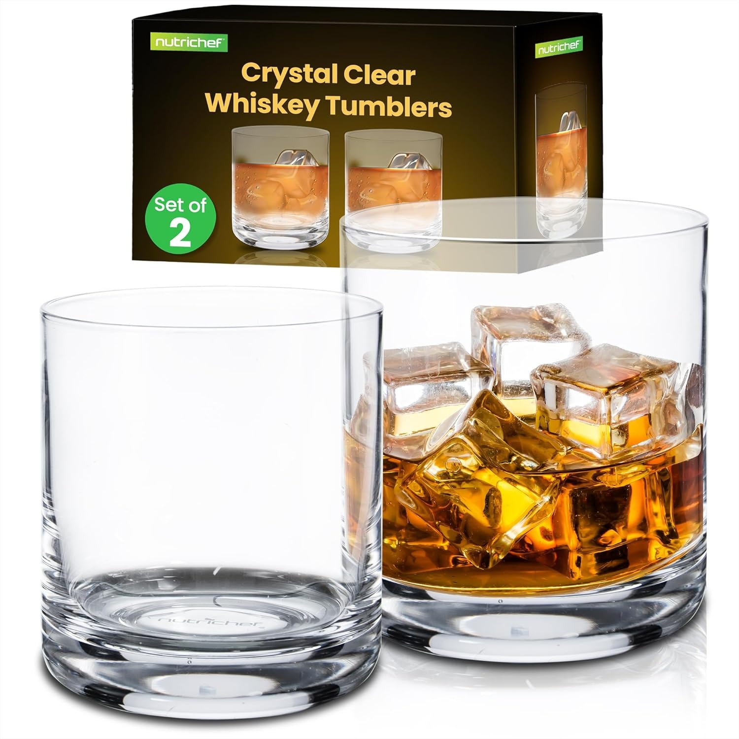 Whiskey Glass Set of 2 – 10 Oz - Old Fashioned Glass recension och pris
