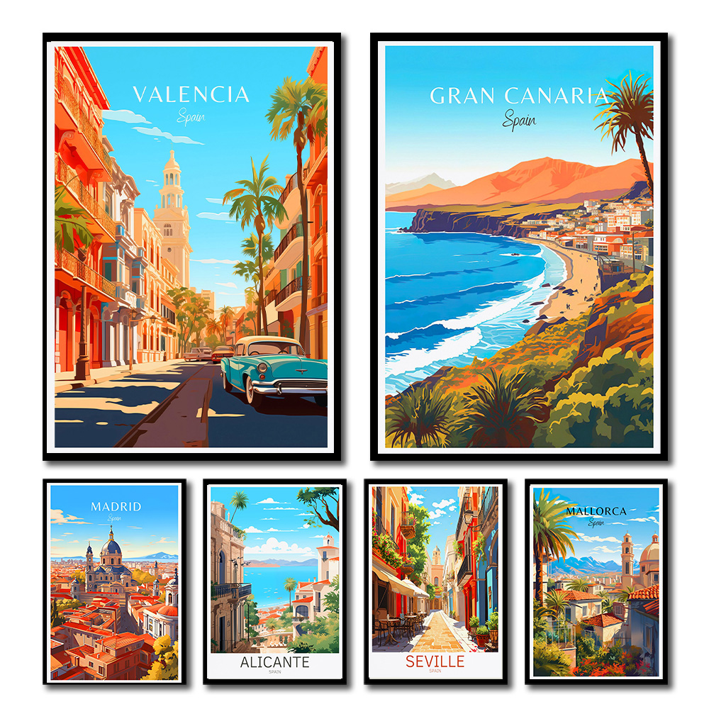 Spain Travel Poster Paris Gran - Home Barcelona recension och pris