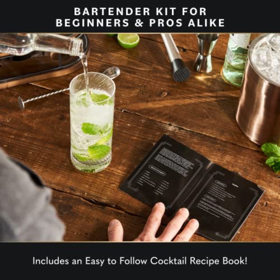Bartender Kit - 22-Piece Cockt - Cocktail Recipe Book recension och pris
