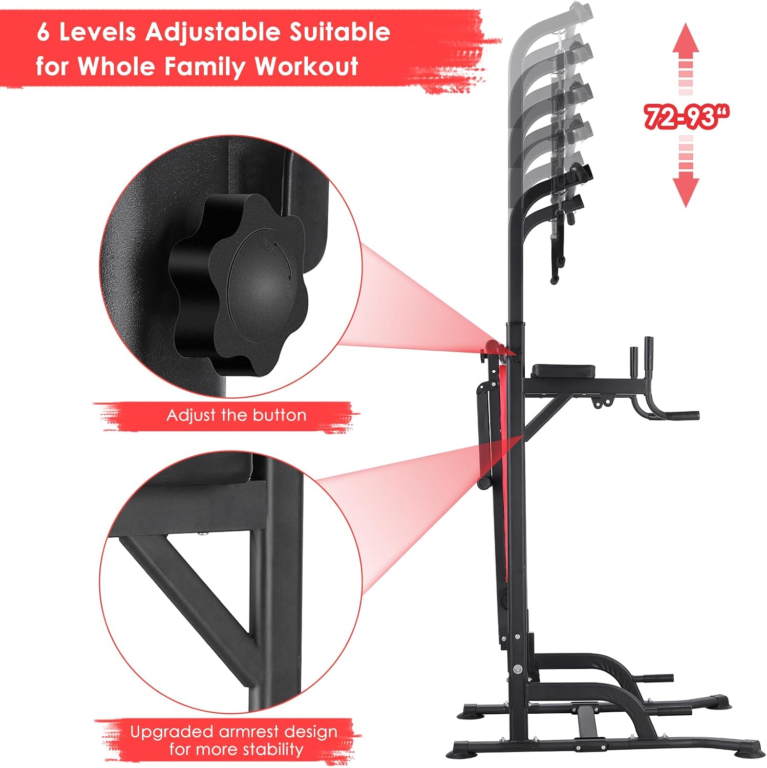 Power Tower with Bench, Pull U - Home Bar And Gym recension och pris