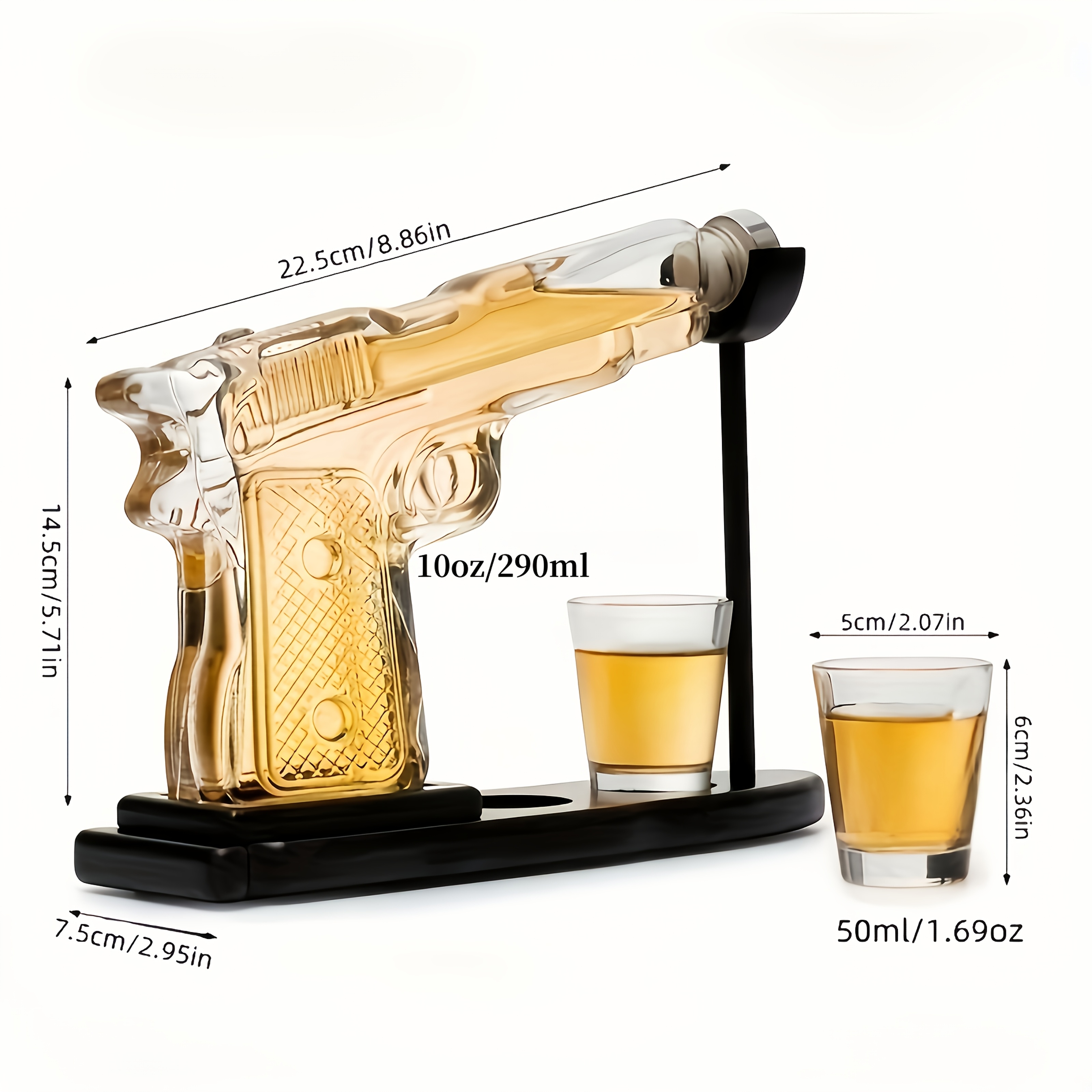 Whiskey Gun Pouring Set – 10 o - Home Bar Set recension och pris