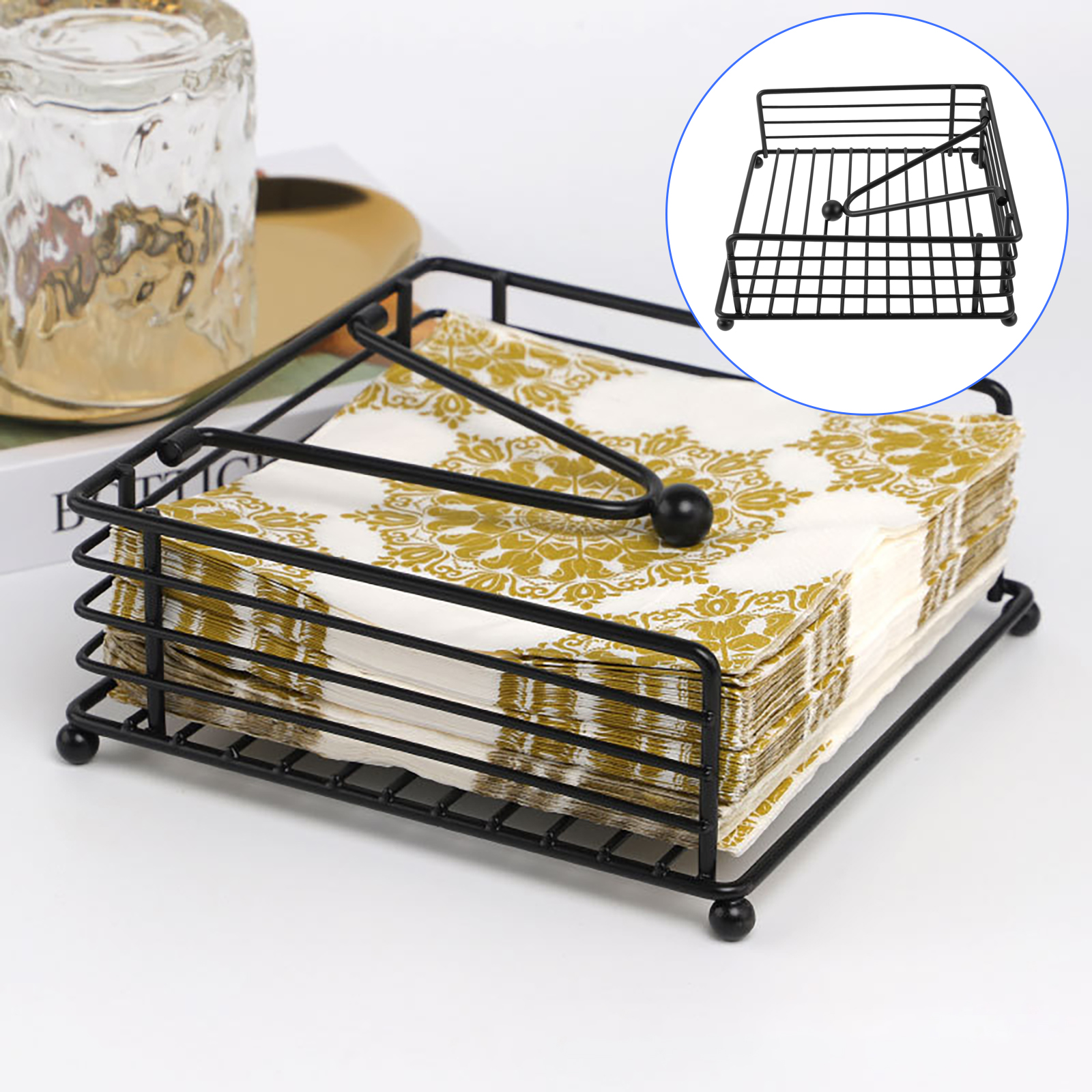 1PC Modern Napkin Holder Frost - Home Bar Stand recension och pris