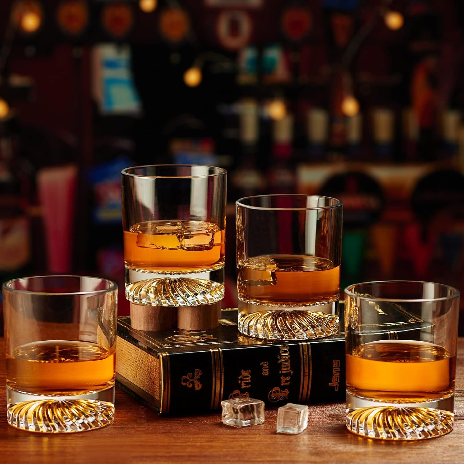 Whiskey Glasses Set of 4 12oz  - Home Bar Set recension och pris