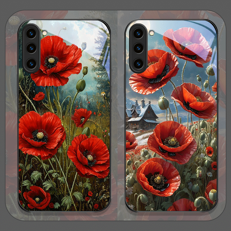 Retro Poppy Flower Bloom Hot R - Old Fashioned Glass recension och pris