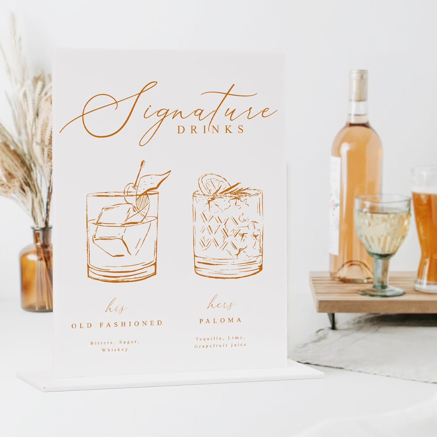 Wedding Signature Drink Sign W - Cocktail Recipe Book recension och pris