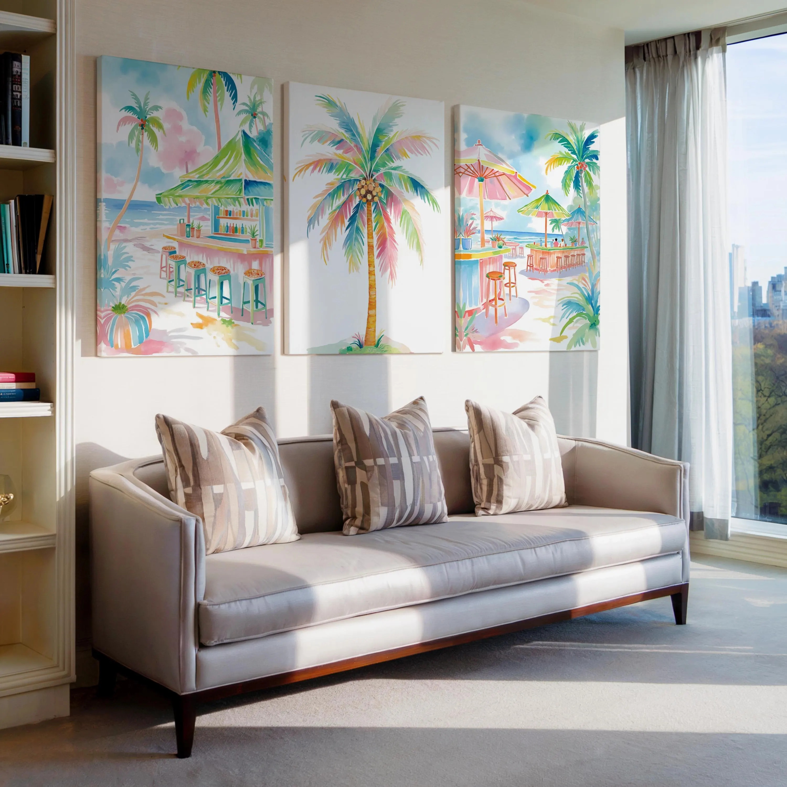 Boho Tropical Watercolor Wall  - Home Bar Set recension och pris