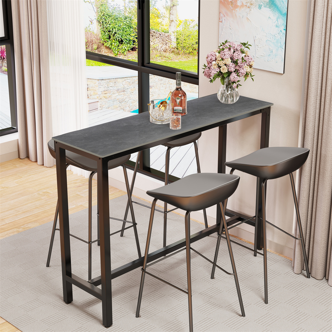 LUVODI Black Bar Table with Wh - Home Bar And Counter recension och pris