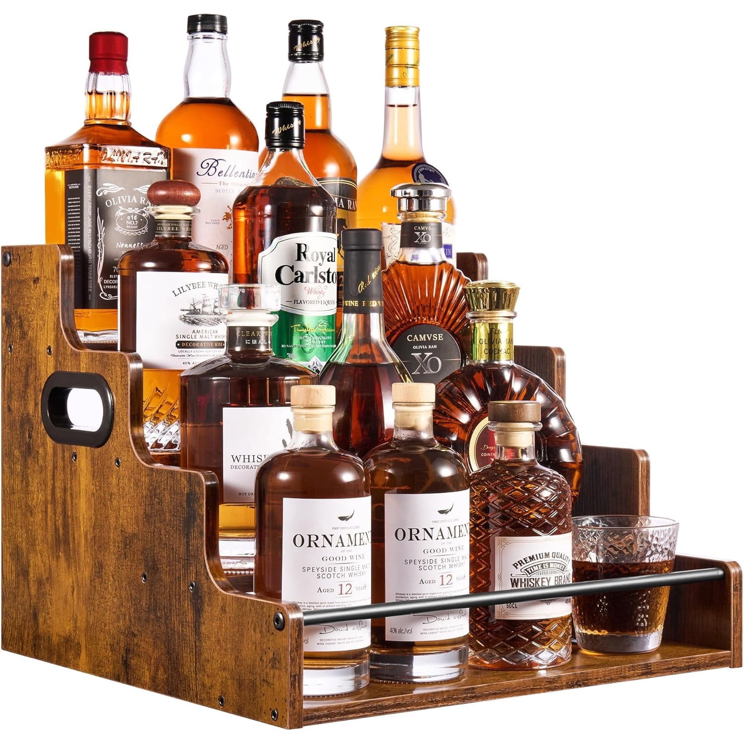 Liquor Bottle Display Shelf, C - Home Bar Stand recension och pris