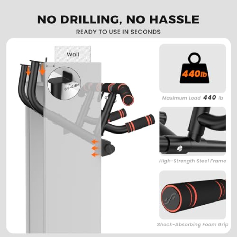 Doorway pull-up bar for home g - Home Bar And Gym recension och pris
