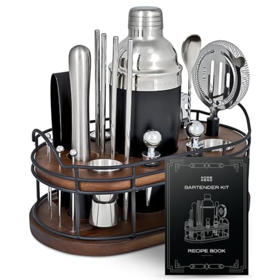 Bartender Kit - 22-Piece Cockt - Cocktail Recipe Book recension och pris