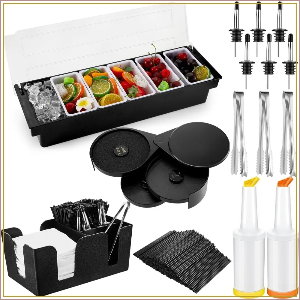 6-Compartment Garnish Tray wit - Garnish Tray Set recension och pris