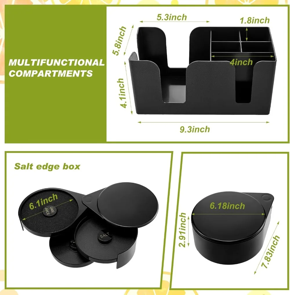 6-Compartment Garnish Tray wit - Garnish Tray Set recension och pris