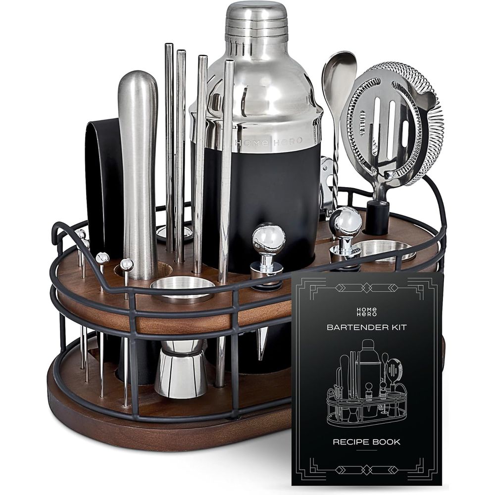 22-Piece Cocktail Shaker Set w - Cocktail Recipe Book recension och pris