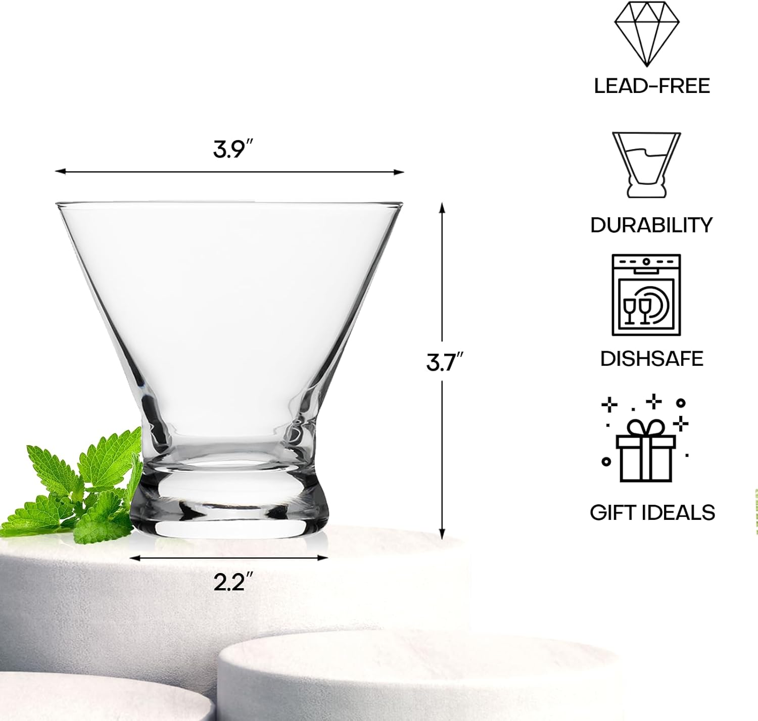 Stemless Martini Glasses Set o - Home Bar Set recension och pris